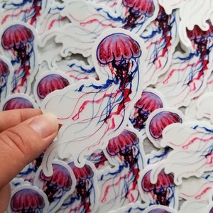 Transparent Watercolor Jellyfish sticker