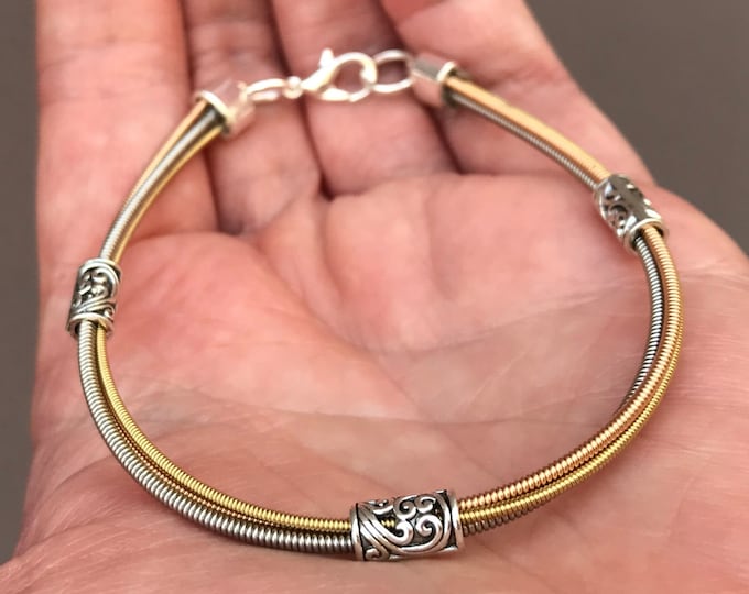 Guitar String Bracelet, Unisex Bracelet, Music Gift, Guitarist Gift