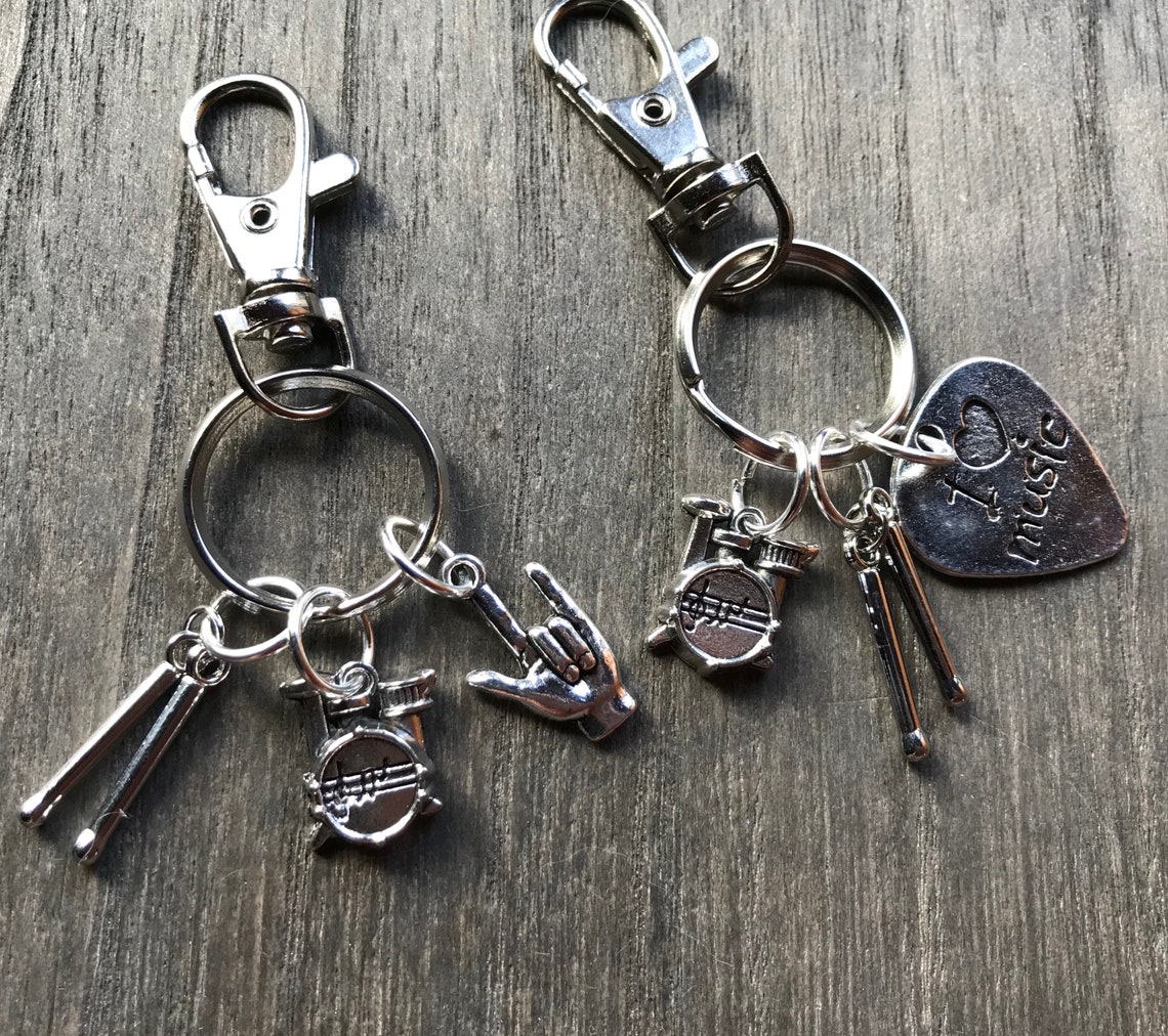 Drummers Keychain Drums Keychain Drum Keyring Music Gift Etsy UK