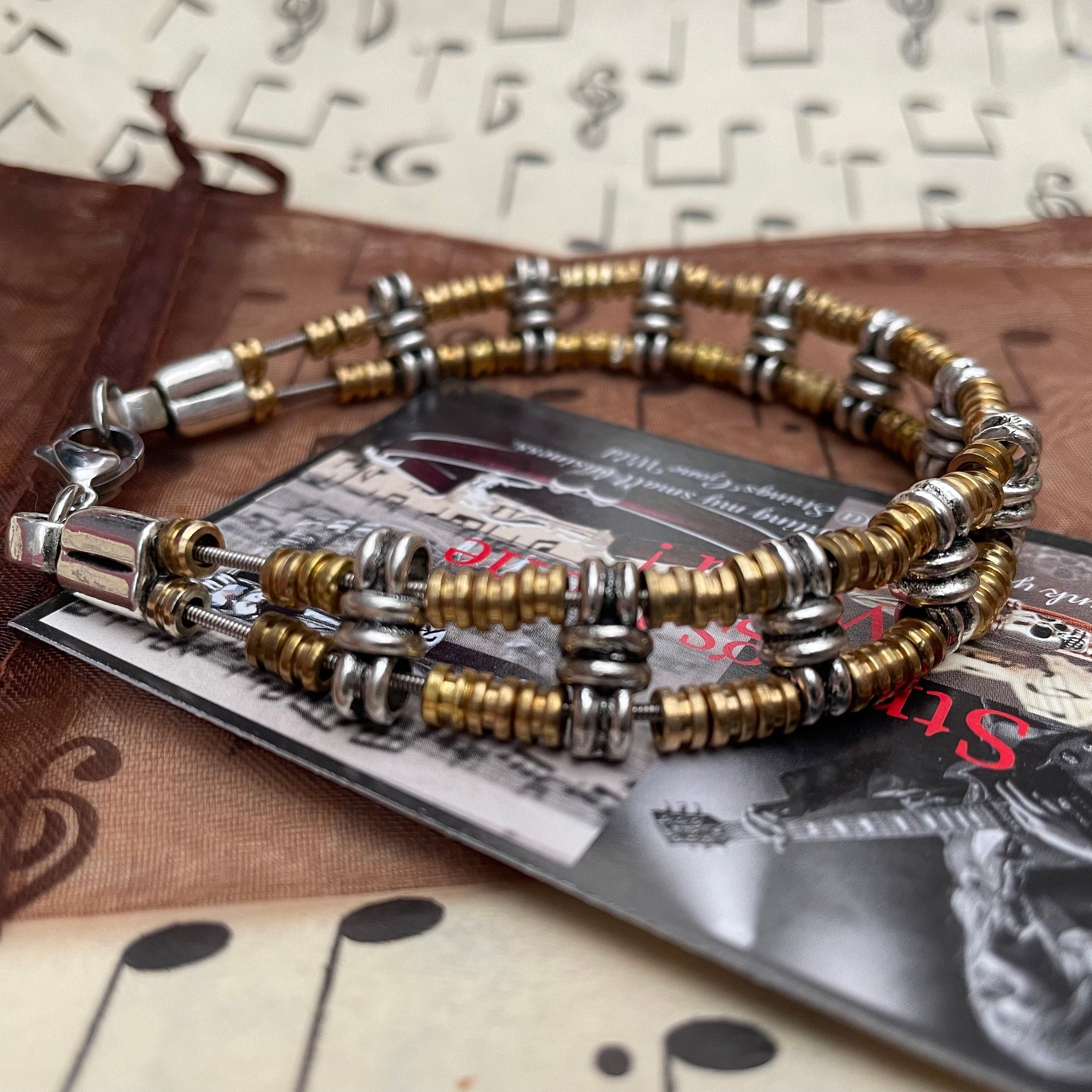 Bass Guitar String Bracelet Guitar Gift Musicians Gift Etsy