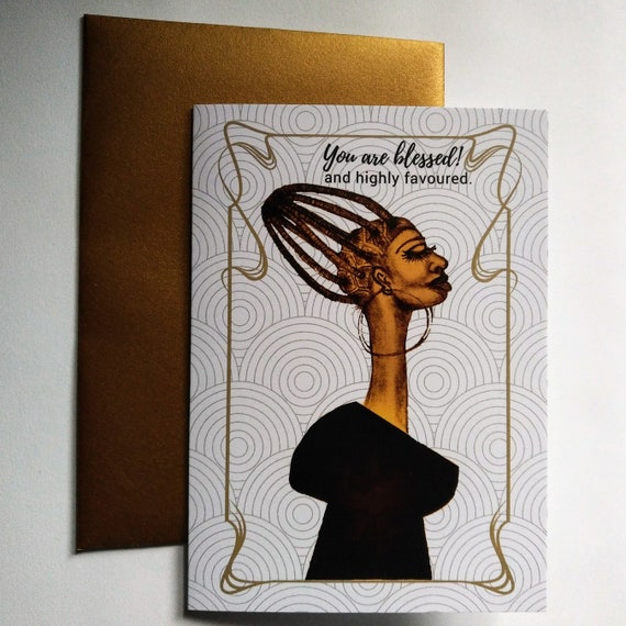Encouragement Card Original Art Black Art Christian Card Etsy