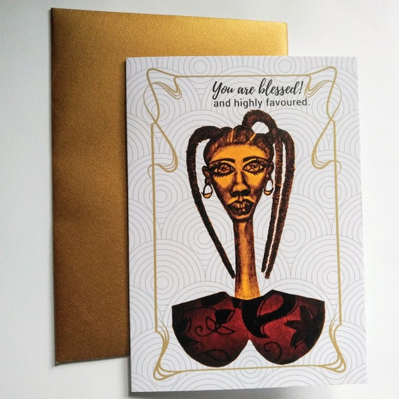 Encouragement Card Original Art Black Art Christian Card Etsy
