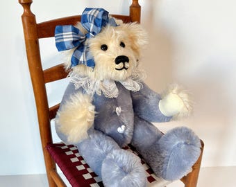 Vintage Handmade Collectible Teddy Bear, Mary Ellen Reich Fully Jointed Bear, German Mohair Teddy Bear Artist Made