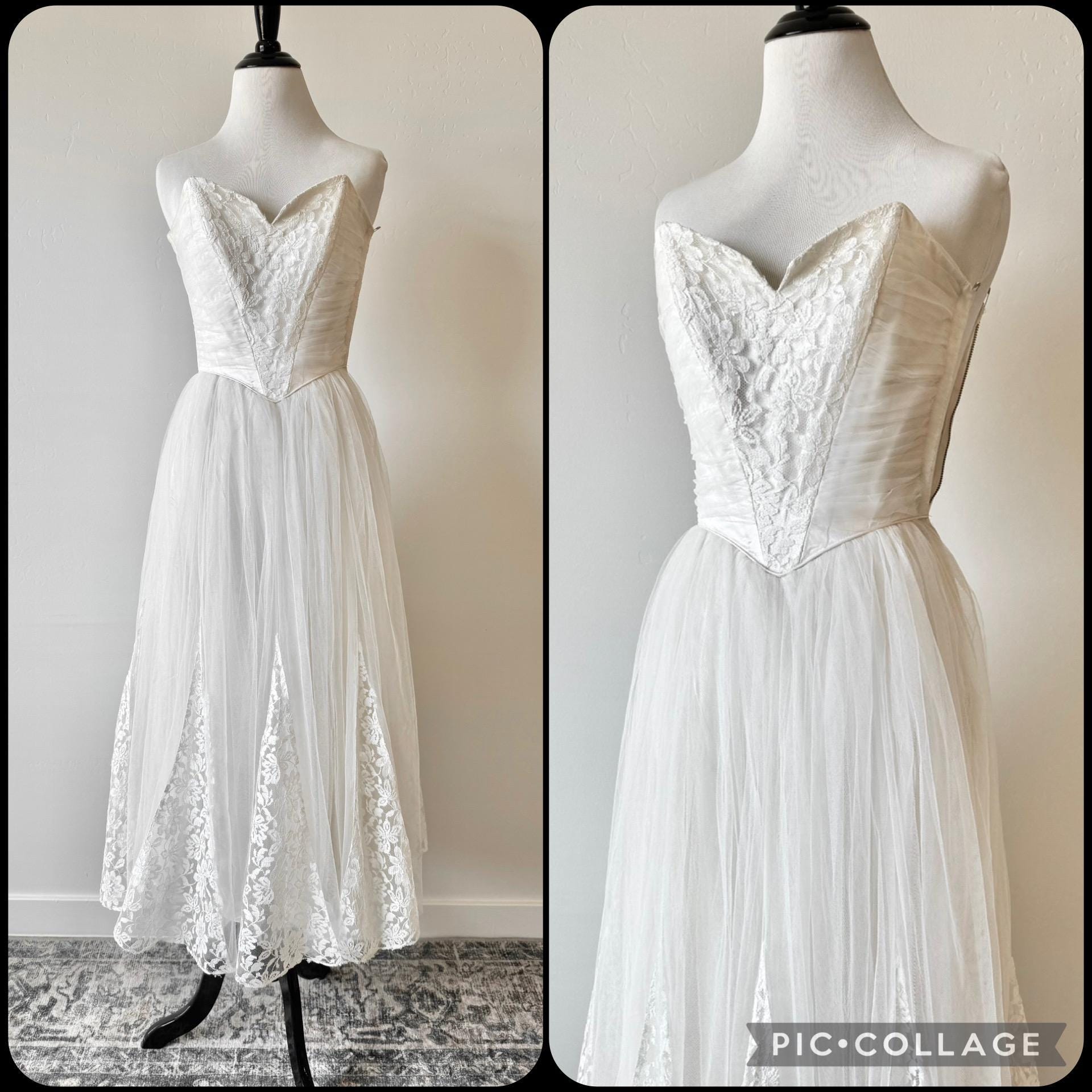Strapless Basque Waist Dress Wedding - Etsy