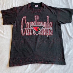 Vintage 90s Arizona Cardinals T-shirt, Single Stitch T-Shirts Anvil Label Mendez Sportswear, Black/Red NFL Football Memorabilia/Merch