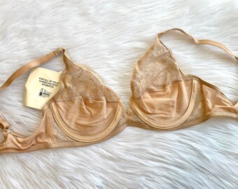 Vintage 1980s Christian Dior Intimates Nude Bra New With