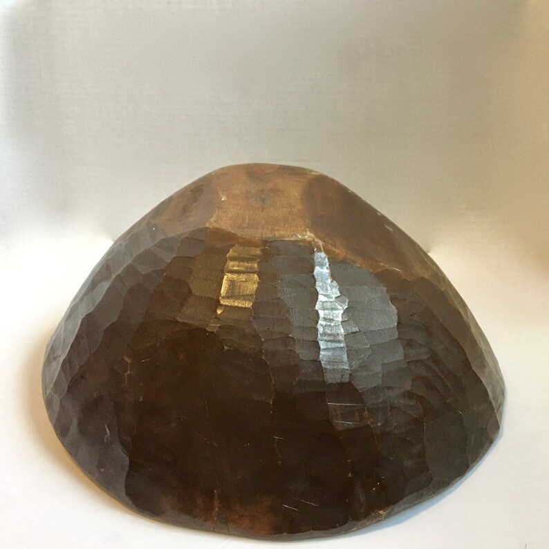 Large Wooden Textured Teak Serving Bowl Kitchen Home Decor
