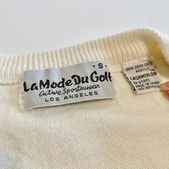 Vintage 70s La Mode Du Golf Sweater, Active Sport… - image 9