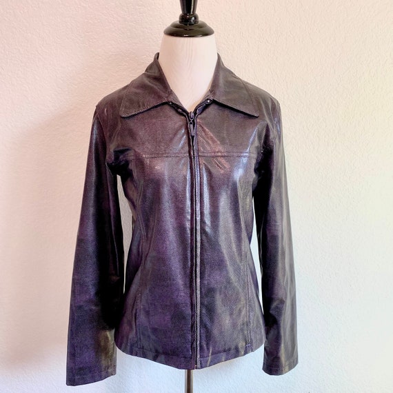 purple snakeskin jacket