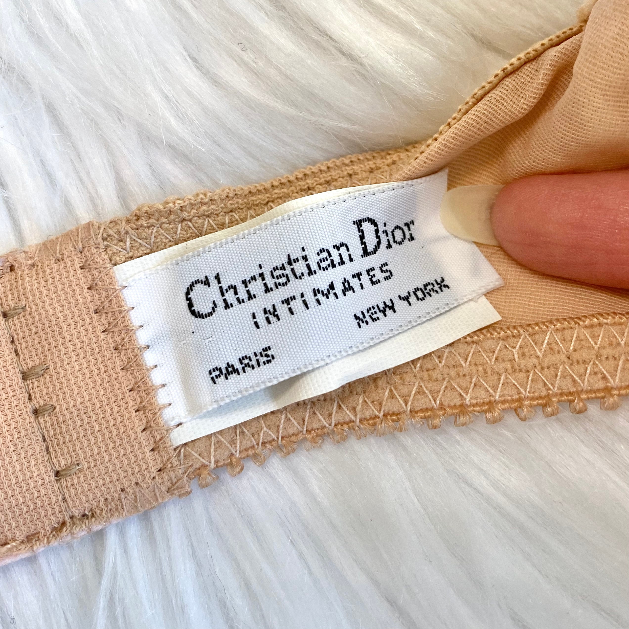 Vintage 1980s Christian Dior Intimates Nude Bra New With