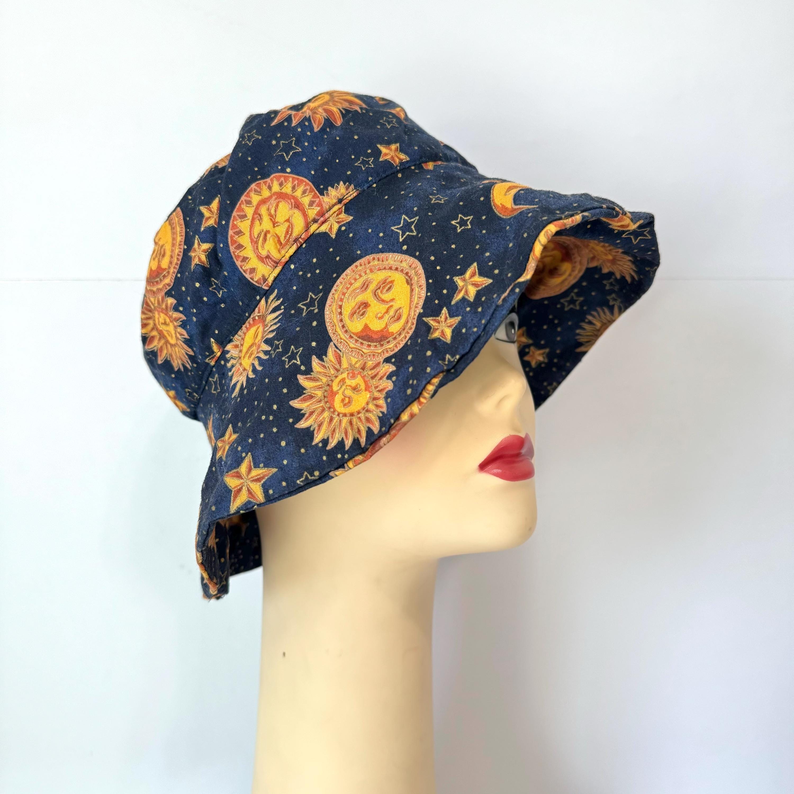 Vintage 90s Celestial Fleece Bucket Hat Sun Moon Whimsygoth Gorpcore Star RARE 90s vintage celestial haul ⭐️?? Took a little drive  main image 3