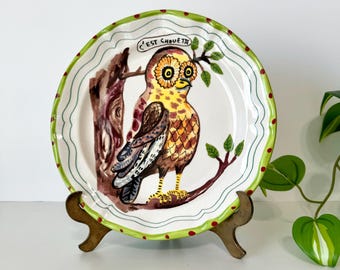 Nathalie Léte Kiln 4 Dinner Plates, Anthropologie Plates