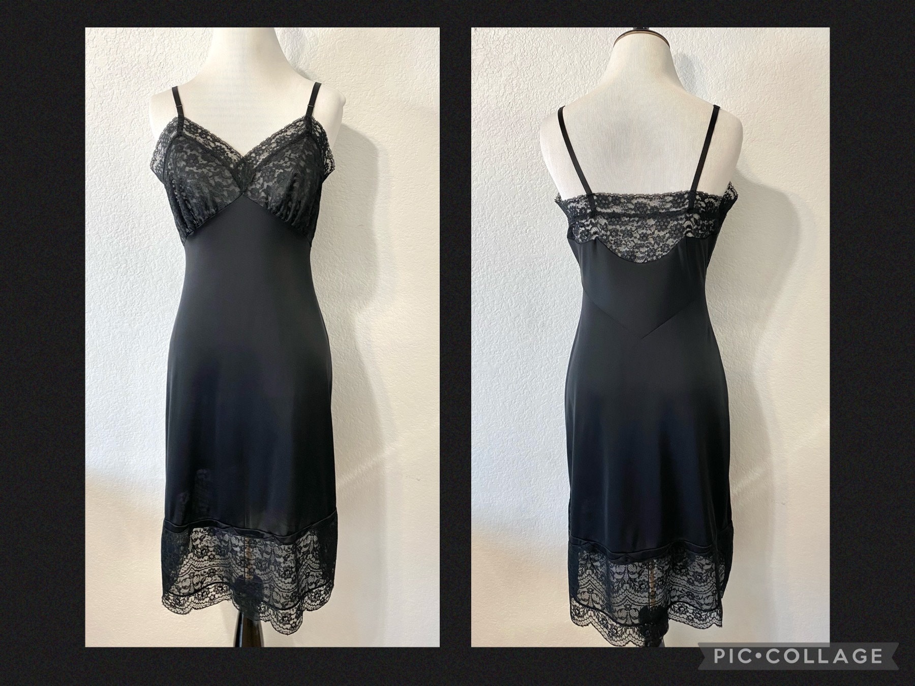 Black full slip lace online