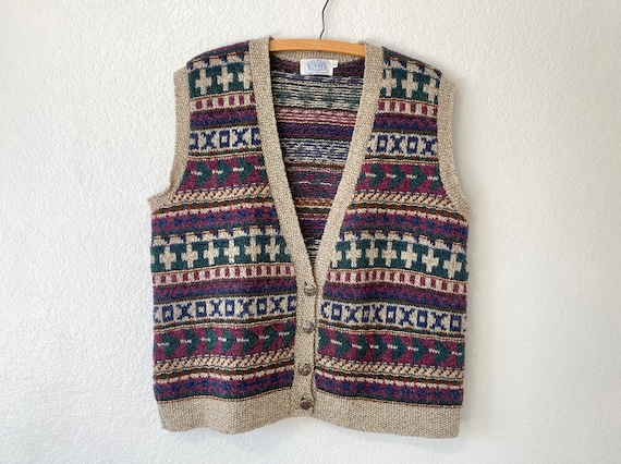 Vintage Frankenmuth Woolen Mill Knit Sweater Vest… - image 2
