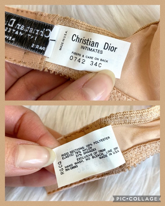 Vintage 1980s Christian Dior Intimates Nude Bra New With