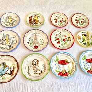 Nathalie Léte Kiln 4 Dinner Plates, Anthropologie Plates