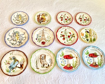 Nathalie Léte Kiln 4 Dinner & Dessert Plates, Anthropologie Plates Dinnerware/Serving/Dining, Nathalie Léte Francophile French Kitchen Decor