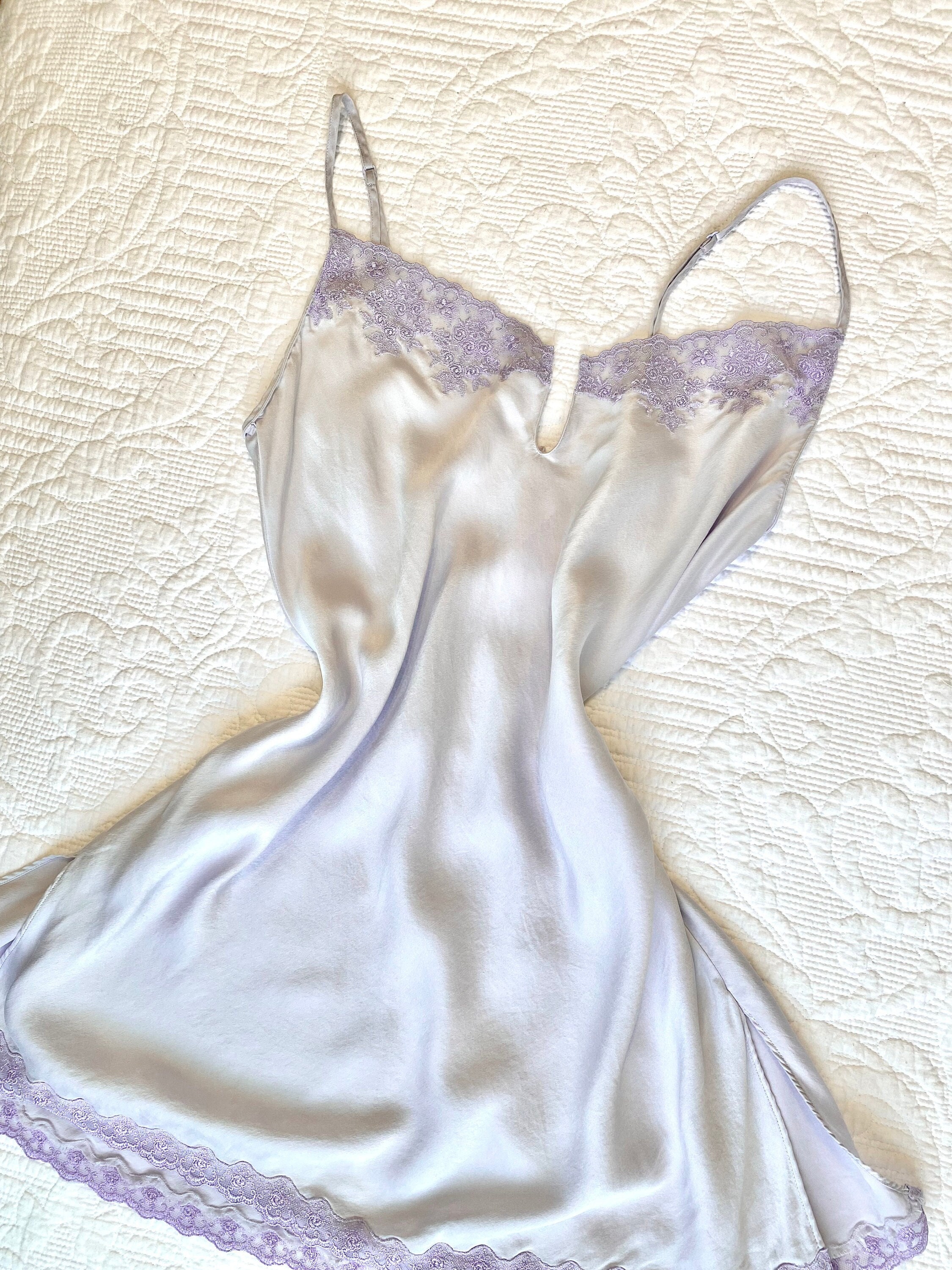 victoria secret 2002 silk dress Vintage Victoria's Secret Silk Sheer Maxi Dress - Ivory