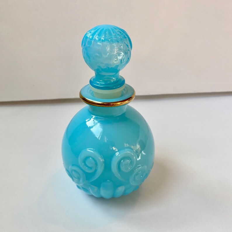 Vintage Avon Bristol Blue Opalescent Glass Perfume Bottle with | Etsy