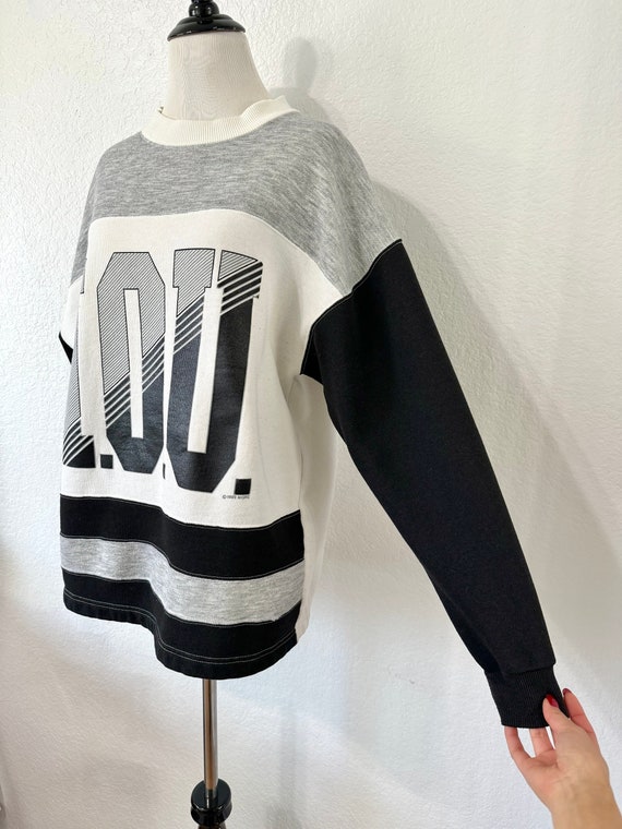 Vintage 1992 I.O.U. Pullover Sweatshirt, Black/Gr… - image 4