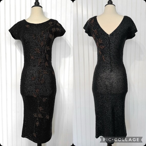 Vintage 1950s Gold Sequins Dress by Gene Shelly Deadstock | XS/S main image 1