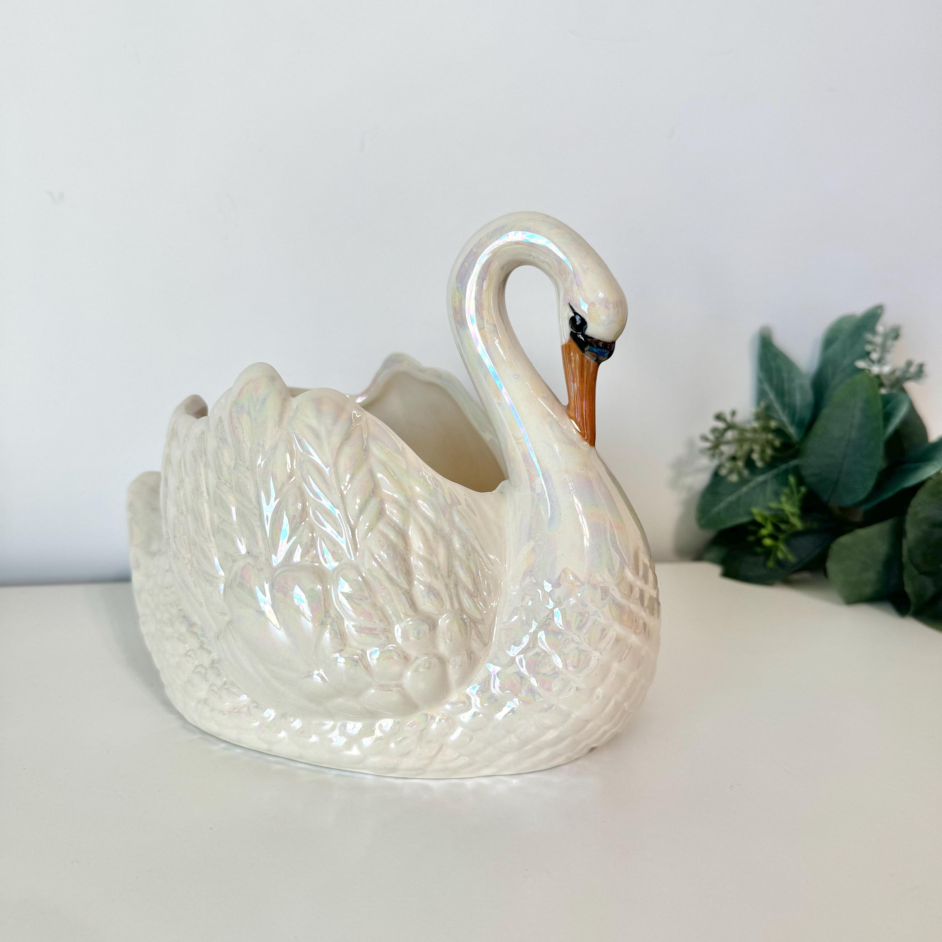 Ceramic Vintage Swan - Etsy