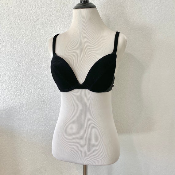 Vintage 90s Velvet/velour Warner's Bra, Vintage Bras 34B, Women's  Sexy/classy Lingerie Undergarments, Black Velour and Mesh Bras 