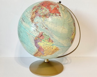 Vintage 90s Replogle Globes World Nation Series Desk Globe