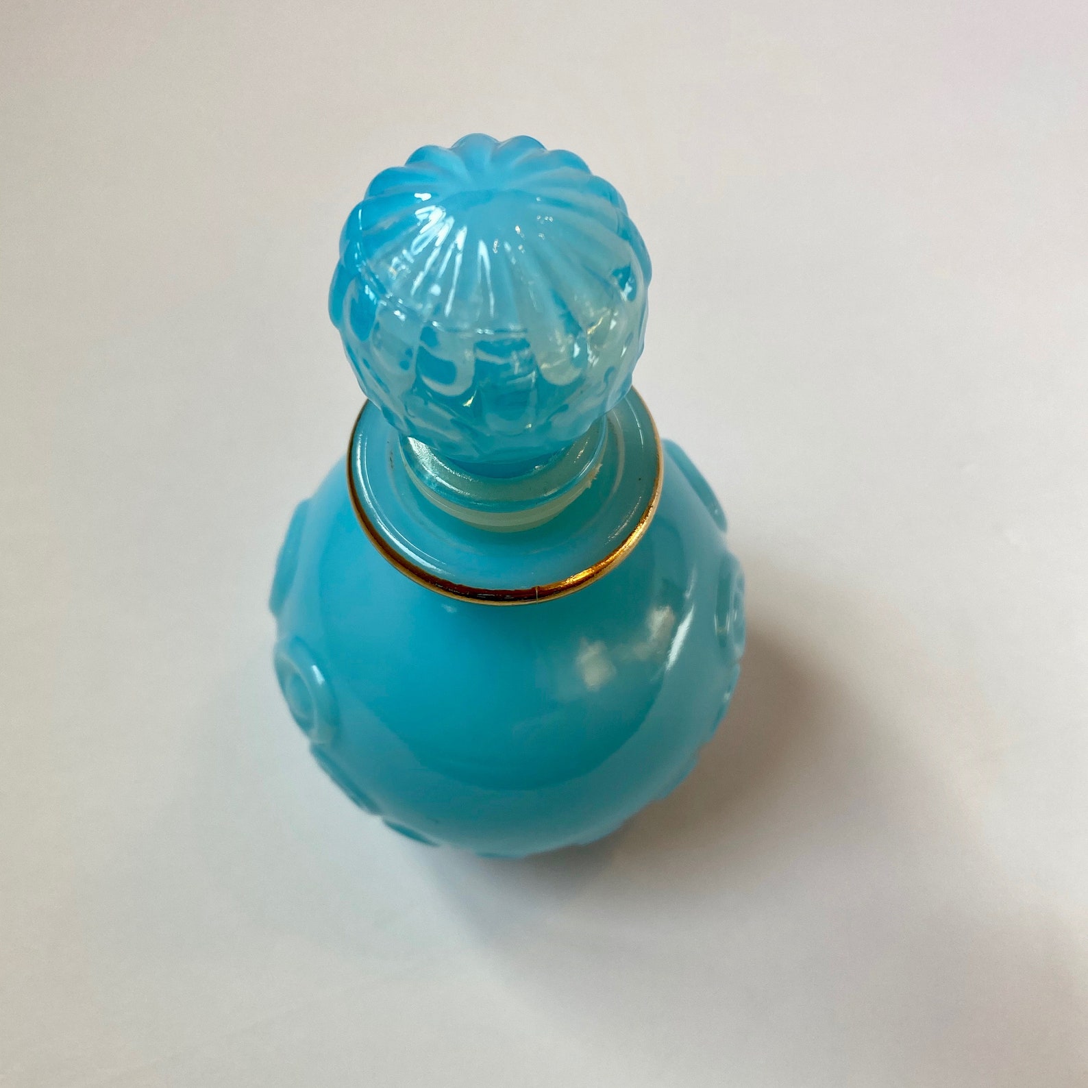 Vintage Avon Bristol Blue Opalescent Glass Perfume Bottle with | Etsy