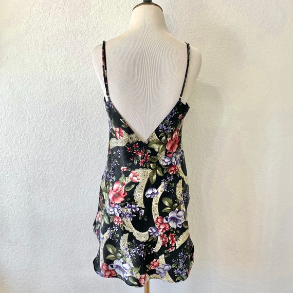 Vintage 1980s Victoria's Secret Gold Label Floral Slip Dress