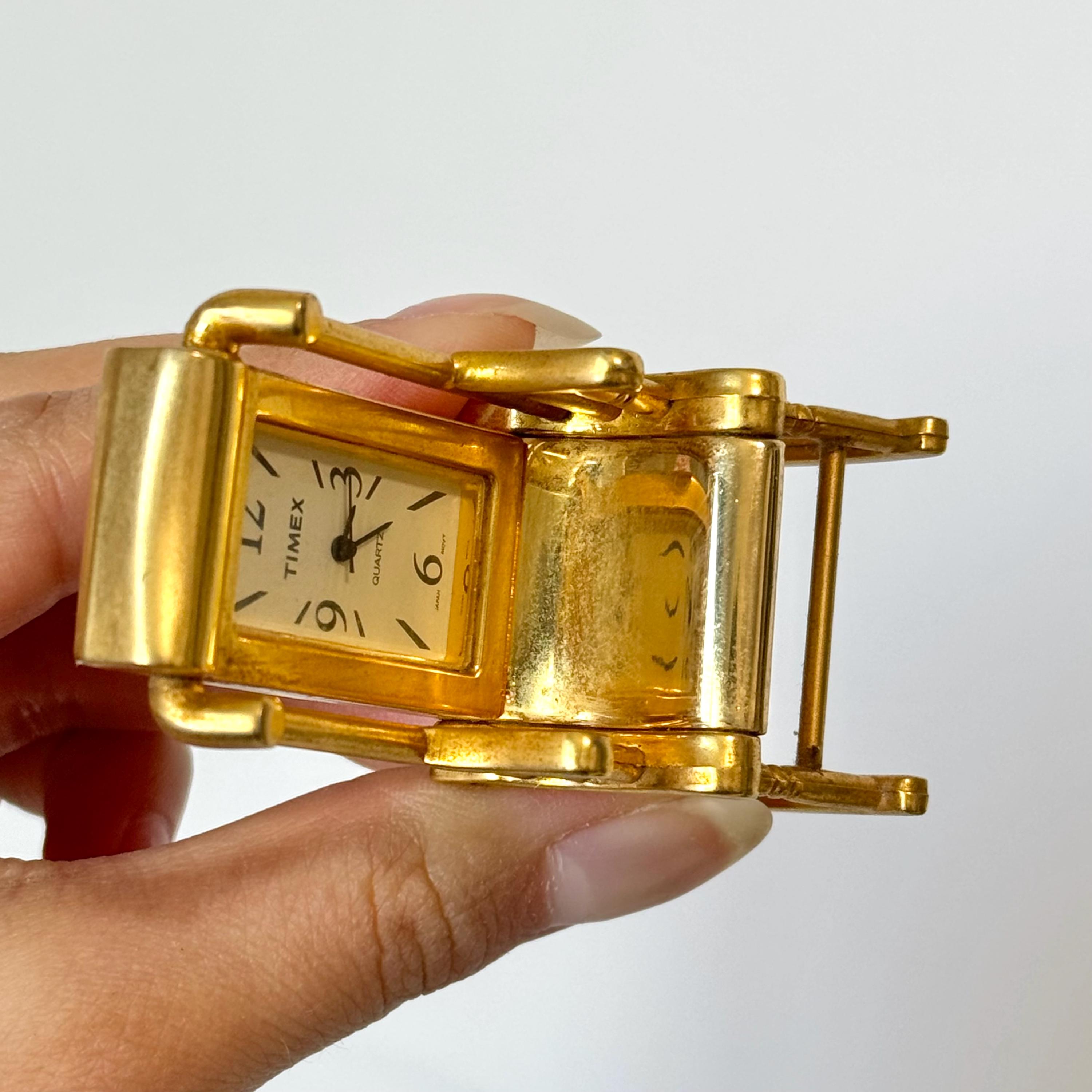 Vintage Timex Gold Rocking Chair Miniature Clock, Mini Desk/shelf ...