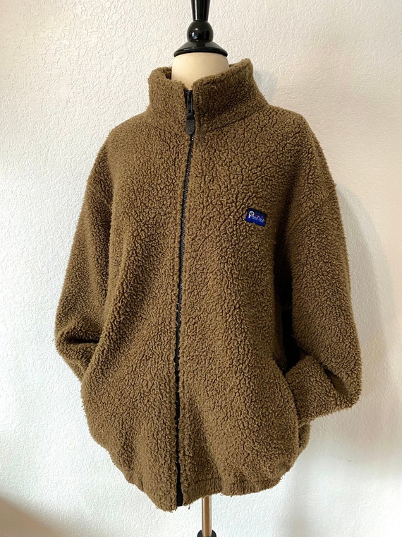 Vintage 90s Penfield Zipper Jacket Sherpa Brown F… - image 2