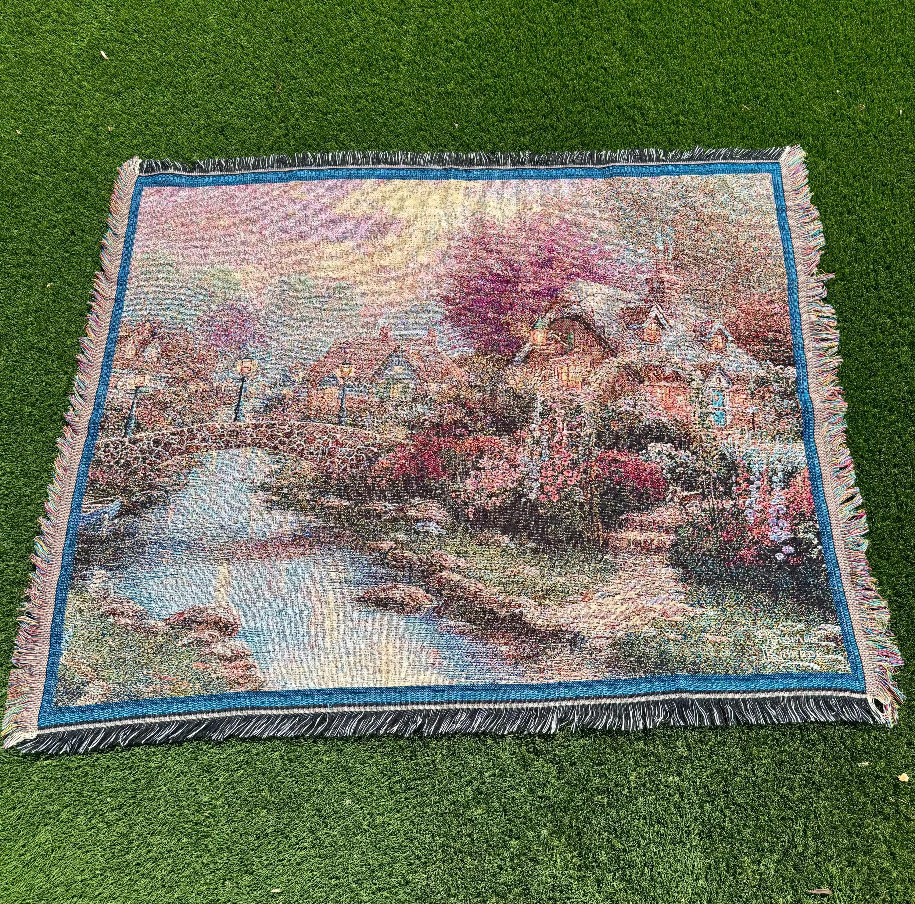 Thomas Kinkade Lighted Tapestry - Etsy