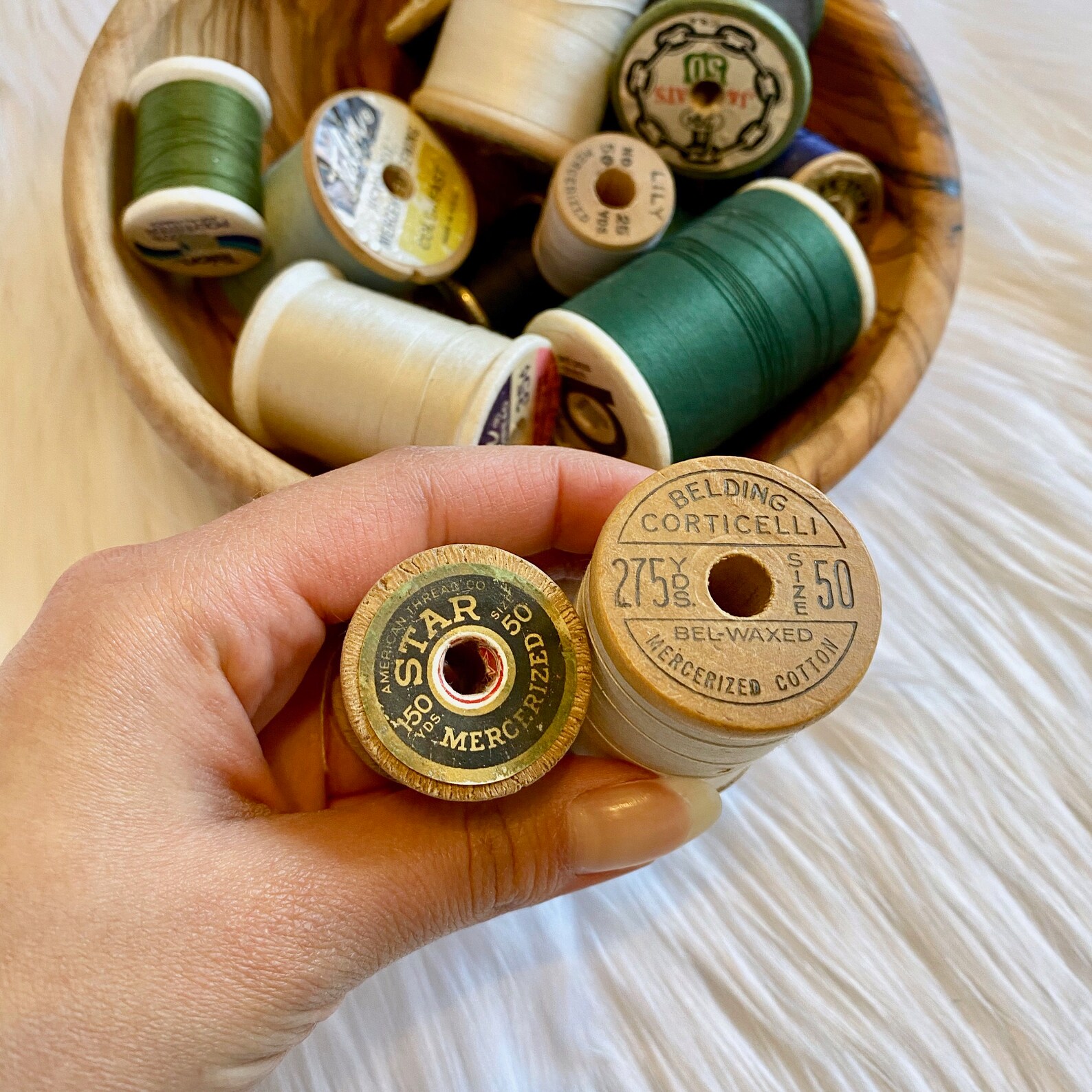 Vintage Spools of Thread Sewing Thread Fabric 1950s Variety Etsy