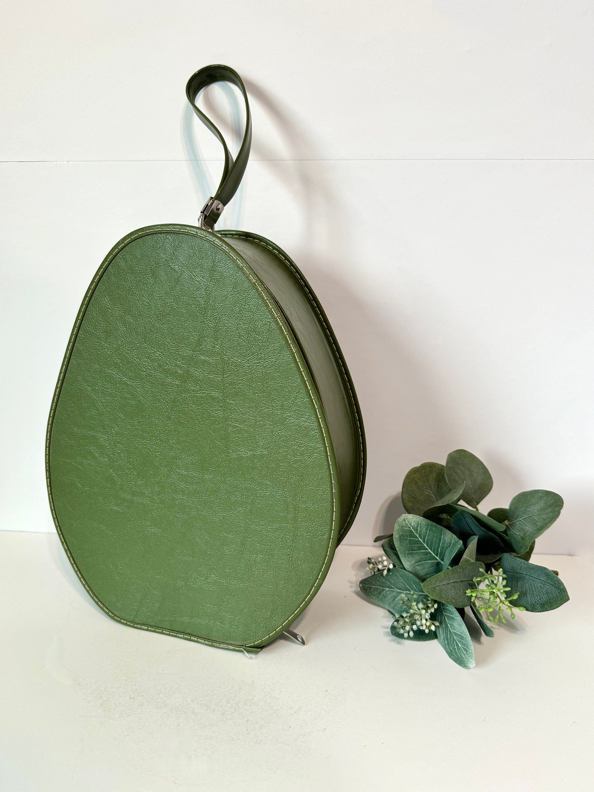 Étui De Voyage Vintage Avocado Vert - Années 1960, Occasion
