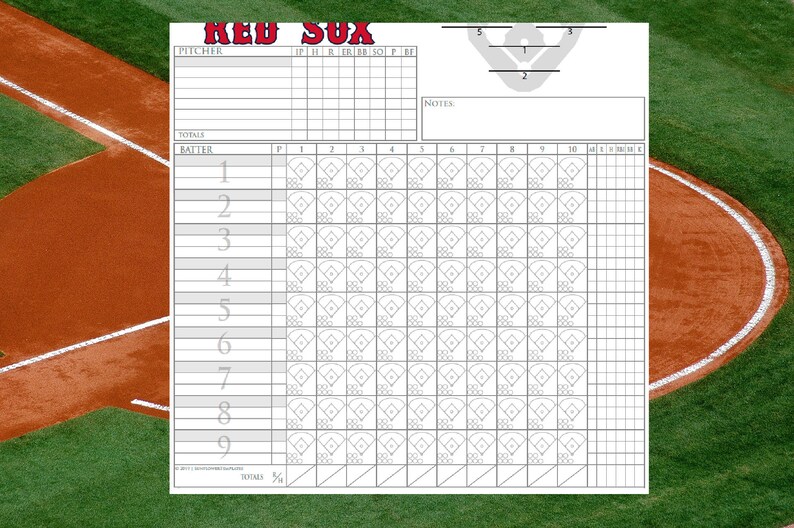 Major League Baseball Home and Away Team Scorecard San Diego Padres INSTANT DOWNLOAD pdf The Perfect Scorecard