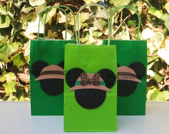 Wild One Safari Jungle Mouse Birthday Party Favor - Treat Bag - Party Decorations