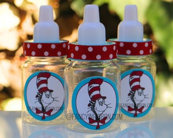 12 Mini Baby Shower Party Favors Bottles - Baby Shower Games - Party Decorations