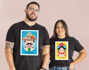 Fiesta Gender Reveal Loteria Baby Girl Boy - Niño Niña - El Senor La Senorita Mommy To Be Baby Shower  Fiesta Mexican Tshirt Daddy to be