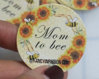 24 Sunflowers Mom to "bee" Baby Shower Cutouts for Pacifiers