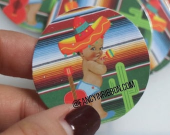 24 Fiesta Mexicana Baby boy Baby Shower Cutouts for Pacifiers