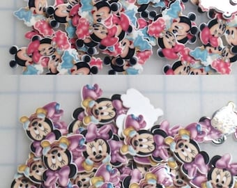 50pc Planar Resin - Resin Flatback - Character - Supplies - Embellishment - Bow Supply - Brooches - mouse baby shower