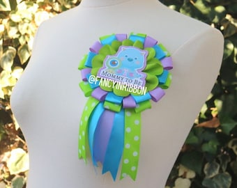 Monsters babies Baby Shower mommy to be Themed ribbon corsage pin