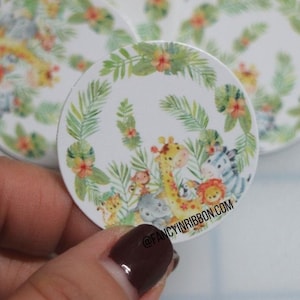 24 Safari Dschungel Tiere Baby Shower Cutouts für Schnuller