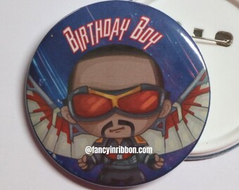 Superhero  Birthday Pin - Birthday Corsage - Birthday Gift - Birthday Boy - Superhero Birthday