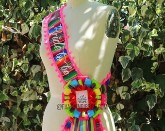 Fiesta Mexicana Bride to be Themed Sash - she said yes - Future Mrs - last fiesta - loteria - bachelorette