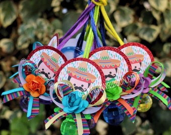 12 Fiesta Mexican Baby Boy Themed Baby Shower Pacifier Necklaces - Baby Shower Games - Party Decorations