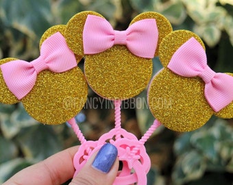 12 Pink & Gold Crown  Themed Baby Shower Guest Pins -  baby shower rattles - Guest Favors - Grandparent Pins