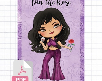 PDF File Pin the rose on the Pop Star birthday party Themed game Selena