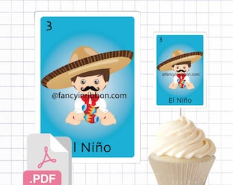 PDF File Fiesta Mexicana Mariachi With Maracas Baby Boy Themed Cupcake Toppers - Charro - Taco About Baby